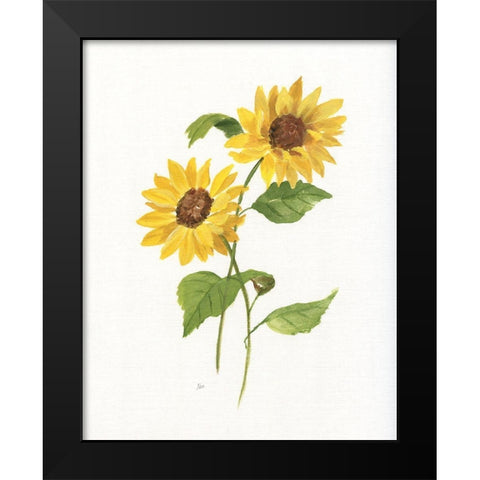 Ochre Botanical III Black Modern Wood Framed Art Print by Nan