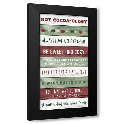 Hot Cocoa-ology Black Modern Wood Framed Art Print with Double Matting by Carpentieri, Natalie
