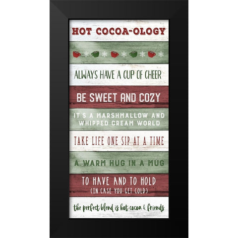 Hot Cocoa-ology Black Modern Wood Framed Art Print by Carpentieri, Natalie
