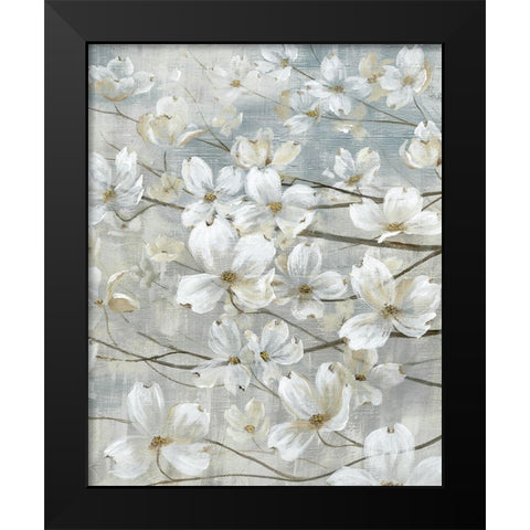 Dogwoods In Bloom Black Modern Wood Framed Art Print by Nan