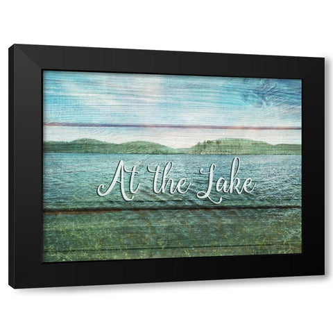 At the Lake Black Modern Wood Framed Art Print with Double Matting by Jill, Susan