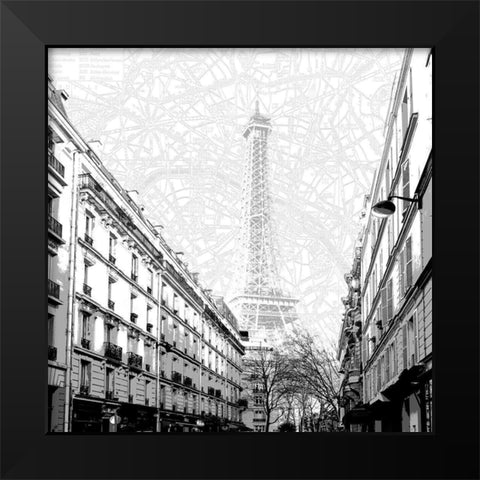 Joie de Paris Black Modern Wood Framed Art Print by Jill, Susan