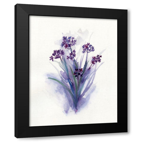 Pretty in Purple II Black Modern Wood Framed Art Print with Double Matting by Nan