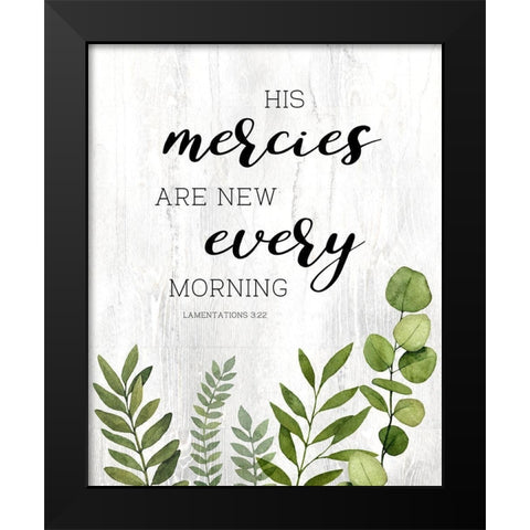 Mercies Black Modern Wood Framed Art Print by Knutsen, Conrad