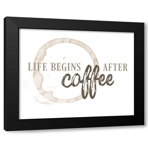 After Coffee Black Modern Wood Framed Art Print with Double Matting by CAD Designs