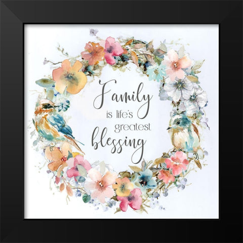 Greatest Blessing Black Modern Wood Framed Art Print by Robinson, Carol