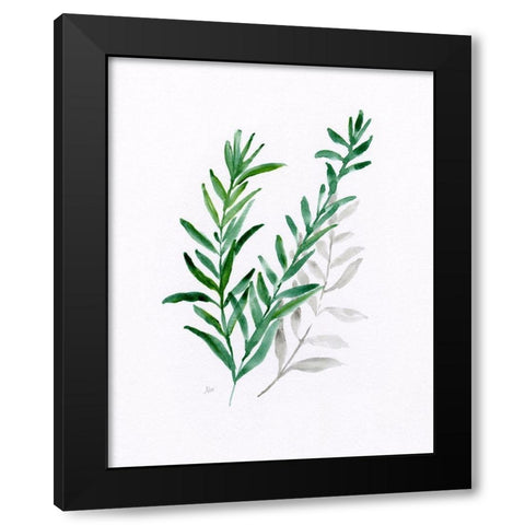 Freshly Picked II Black Modern Wood Framed Art Print with Double Matting by Nan