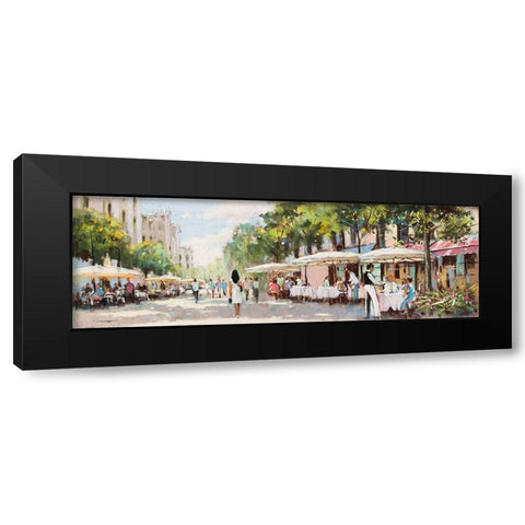 Afternoon on the Boulevard Black Modern Wood Framed Art Print with Double Matting by Orme, E. Anthony