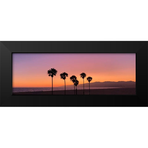 Sunset on Santa Monica Black Modern Wood Framed Art Print by Carpentieri, Natalie
