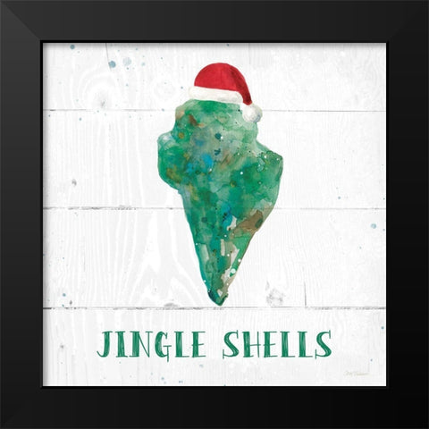 Jingle Shells Black Modern Wood Framed Art Print by Robinson, Carol