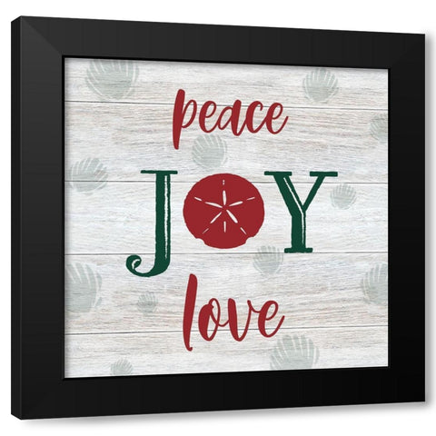 Shell Joy Black Modern Wood Framed Art Print with Double Matting by CAD Designs