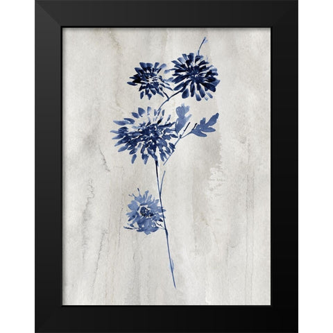 Indigo Botanical IV Black Modern Wood Framed Art Print by Knutsen, Conrad