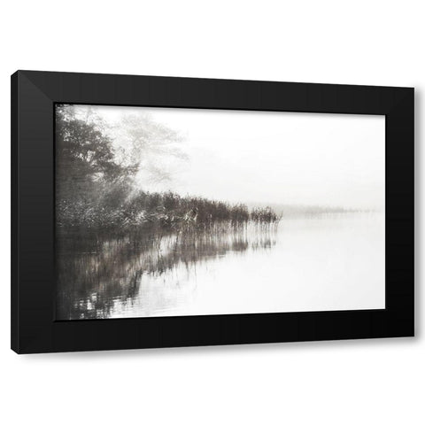 Taupe Misty Black Modern Wood Framed Art Print by Weisz, Irene