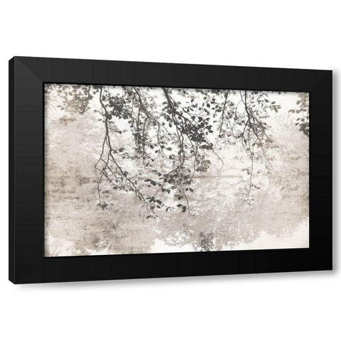 Taupe Soft Reflection Black Modern Wood Framed Art Print with Double Matting by Weisz, Irene