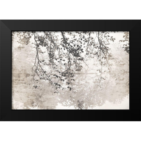 Taupe Soft Reflection Black Modern Wood Framed Art Print by Weisz, Irene