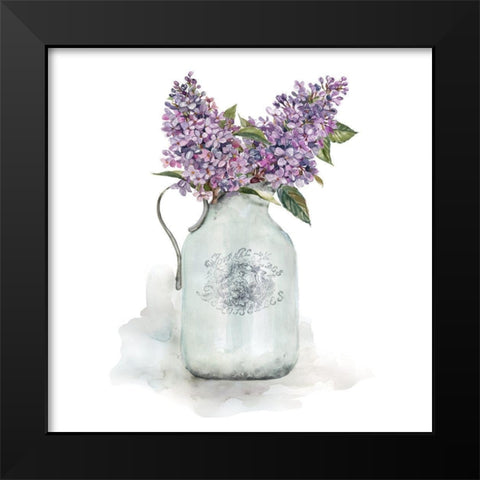 French Lilacs Black Modern Wood Framed Art Print by Robinson, Carol