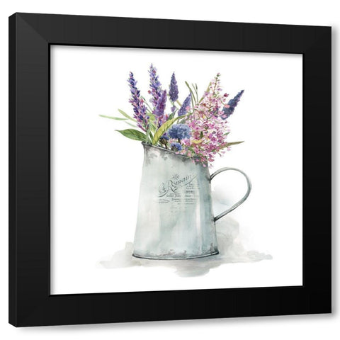 French Lavender Black Modern Wood Framed Art Print by Robinson, Carol