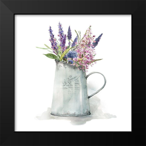 French Lavender Black Modern Wood Framed Art Print by Robinson, Carol