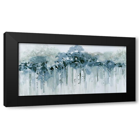 Blue Birch Morning Black Modern Wood Framed Art Print with Double Matting by Jill, Susan