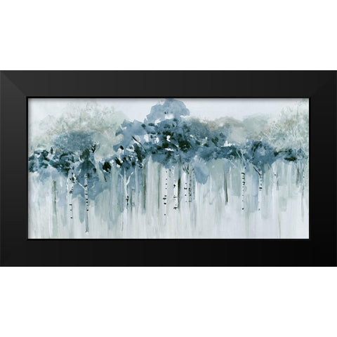 Blue Birch Morning Black Modern Wood Framed Art Print by Jill, Susan