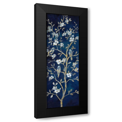 Indigo Spring I Black Modern Wood Framed Art Print with Double Matting by Nan