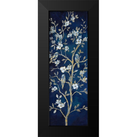 Indigo Spring I Black Modern Wood Framed Art Print by Nan