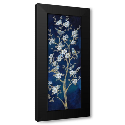 Indigo Spring II Black Modern Wood Framed Art Print with Double Matting by Nan