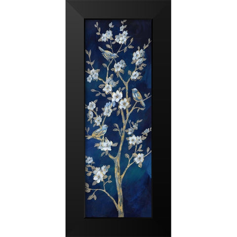 Indigo Spring II Black Modern Wood Framed Art Print by Nan