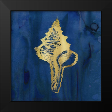 Indigo Sea Treasure I Black Modern Wood Framed Art Print by Robinson, Carol