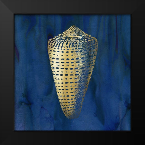 Indigo Sea Treasure II Black Modern Wood Framed Art Print by Robinson, Carol