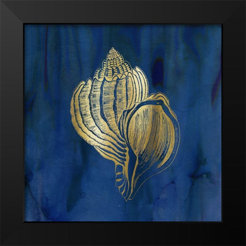 Indigo Sea Treasure III Black Modern Wood Framed Art Print by Robinson, Carol