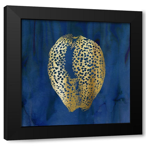 Indigo Sea Treasure IV Black Modern Wood Framed Art Print by Robinson, Carol