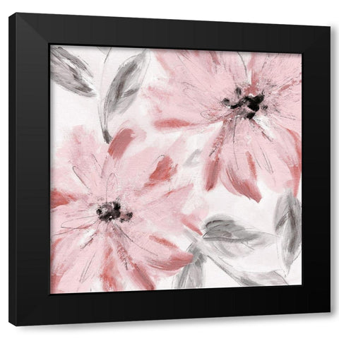 Blushing Joy II Black Modern Wood Framed Art Print by Robinson, Carol