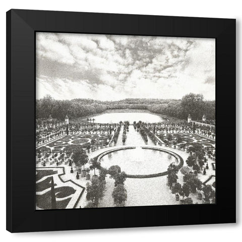 Versailles Black Modern Wood Framed Art Print with Double Matting by Jill, Susan