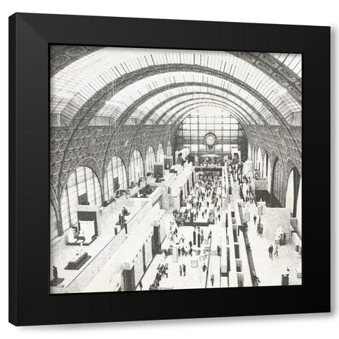Louvre Black Modern Wood Framed Art Print with Double Matting by Jill, Susan