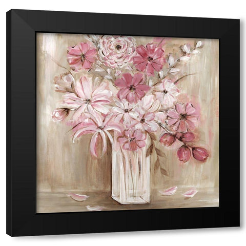 Summer Blush Black Modern Wood Framed Art Print by Dunlap, Marilyn