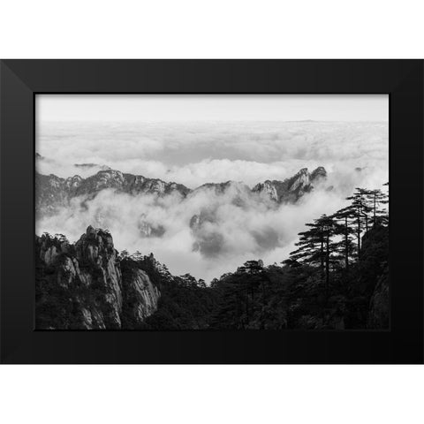 Yellow Mountain Black Modern Wood Framed Art Print by Delimont, Danita