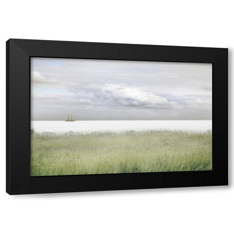Wind in Favor Black Modern Wood Framed Art Print with Double Matting by Van de Goor, Lars