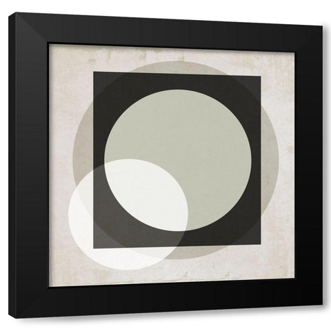 Moderniste Neutre II Black Modern Wood Framed Art Print with Double Matting by Jill, Susan