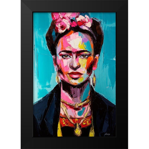 Freida Black Modern Wood Framed Art Print by Tikhonova, Lana
