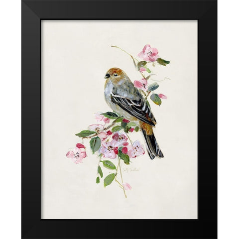 Spring Song Blue Bird II Black Modern Wood Framed Art Print by Swatland, Sally