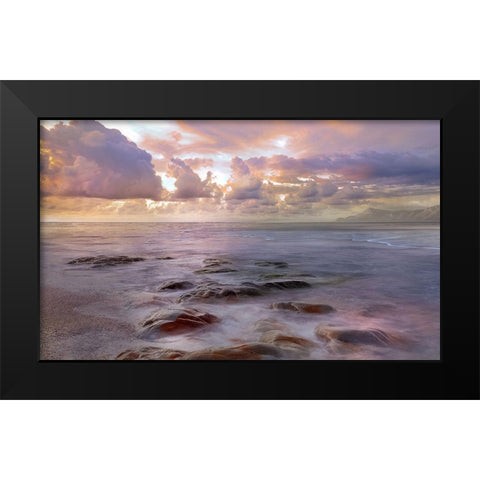 Blue Way Black Modern Wood Framed Art Print by Calascibetta, Mike