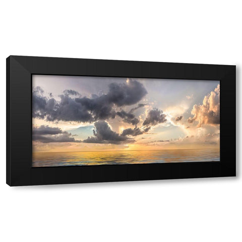 Heavenly Sunset Black Modern Wood Framed Art Print with Double Matting by Calascibetta, Mike