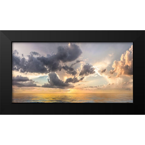Heavenly Sunset Black Modern Wood Framed Art Print by Calascibetta, Mike