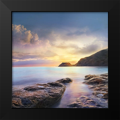 Cove Twilight Black Modern Wood Framed Art Print by Calascibetta, Mike