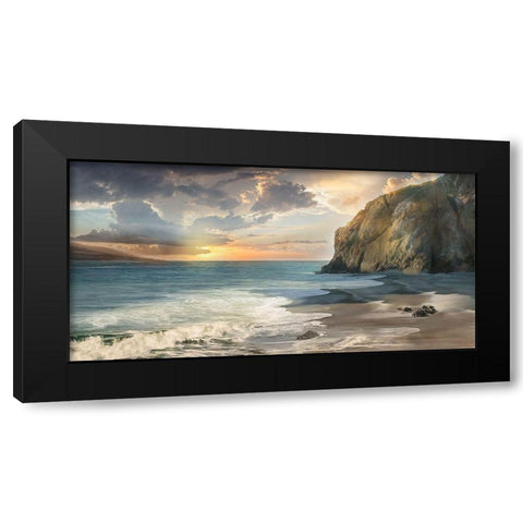 Private Cove Black Modern Wood Framed Art Print by Calascibetta, Mike