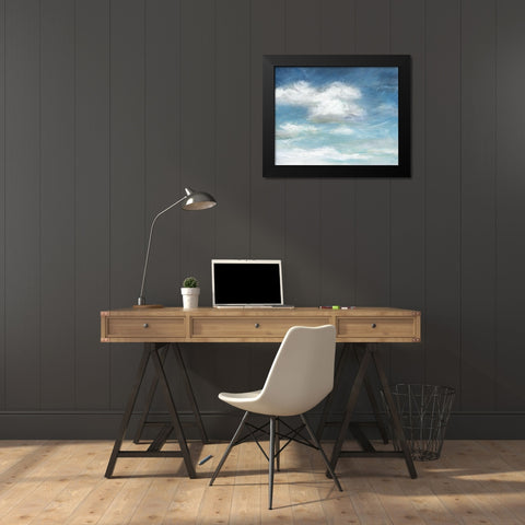 Cloud Drama Black Modern Wood Framed Art Print by Nan