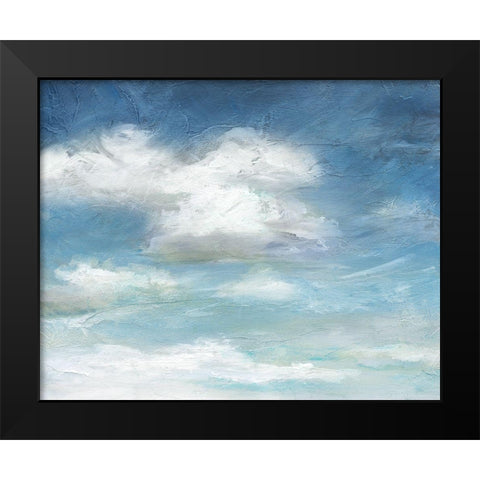 Cloud Drama Black Modern Wood Framed Art Print by Nan