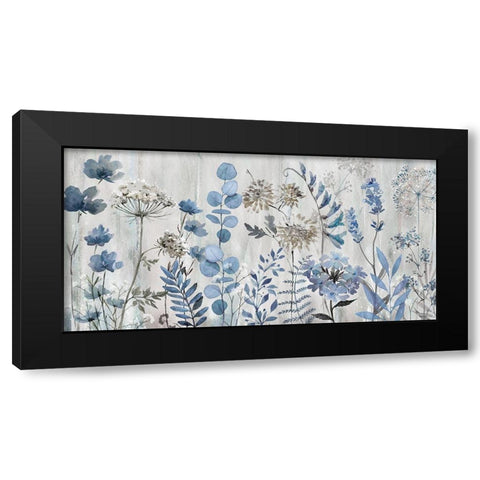 Blue Meadow Black Modern Wood Framed Art Print by Knutsen, Conrad