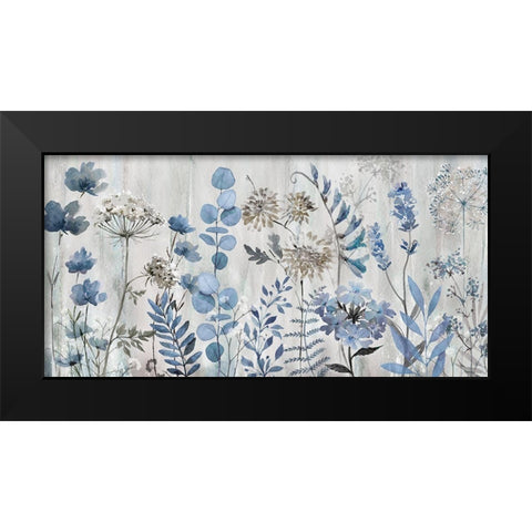 Blue Meadow Black Modern Wood Framed Art Print by Knutsen, Conrad